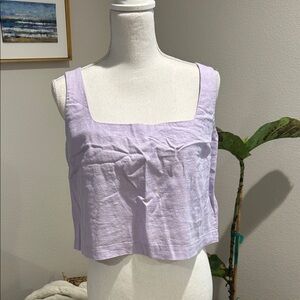 Old Navy Light Purple Square Neck Tank Top